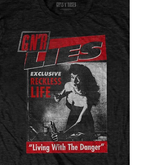 Guns N Roses Living With The Danger rock metal Official T-Shirt XL NWT UK made - Picture 3 of 4